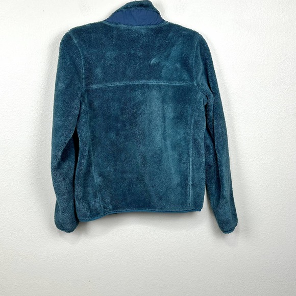 LL Bean Women’s XS Darmouth School Fleece Pullover Blue Green Sweatert 1/4 Snap - Picture 5 of 6